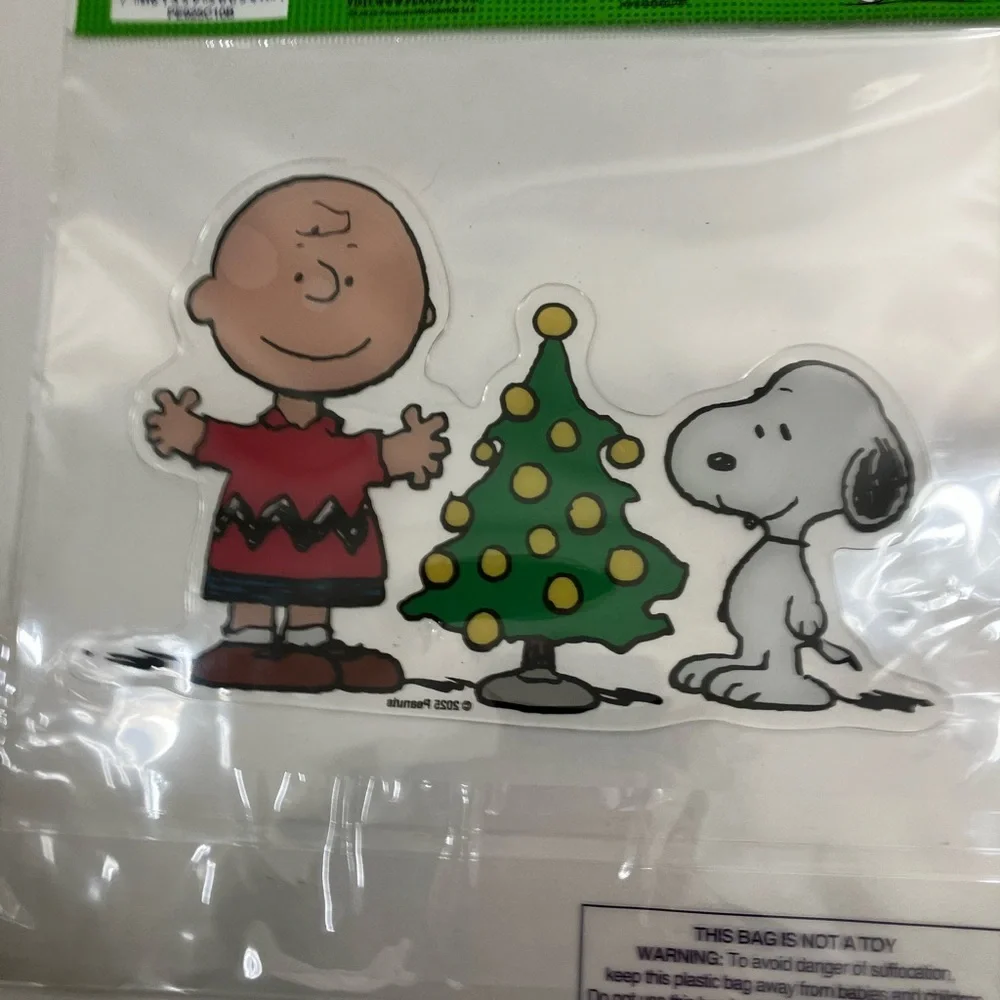 Peanuts Holiday Clings with Charlie Brown and Snoopy